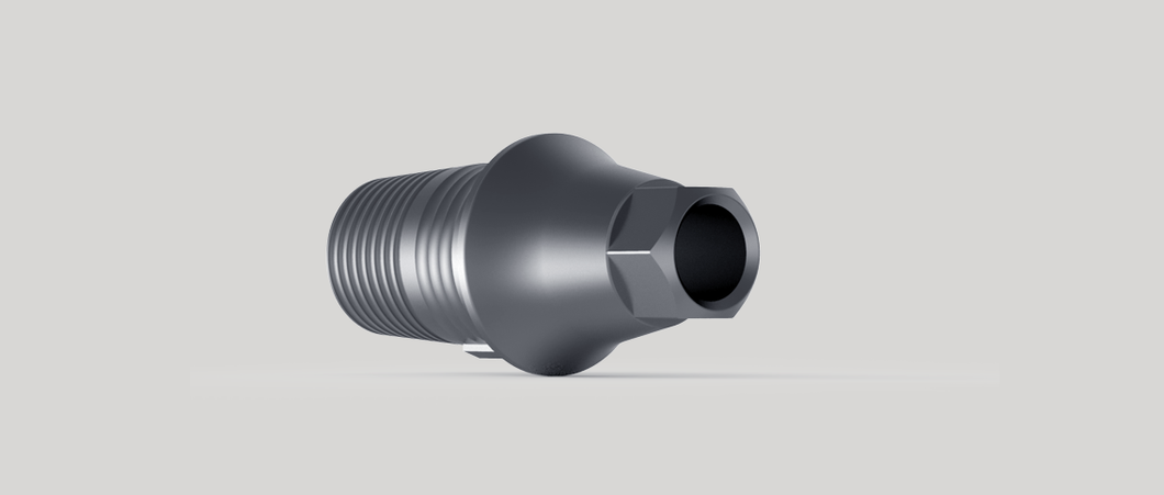 Dental TiBase CAD/CAM Interface Abutment NP Internal Hex Non Rot. 2mm Noble comp