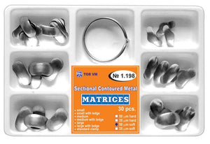 Dental Kit of Sectional Contoured Matrices Matrix 30 pcs/6 types