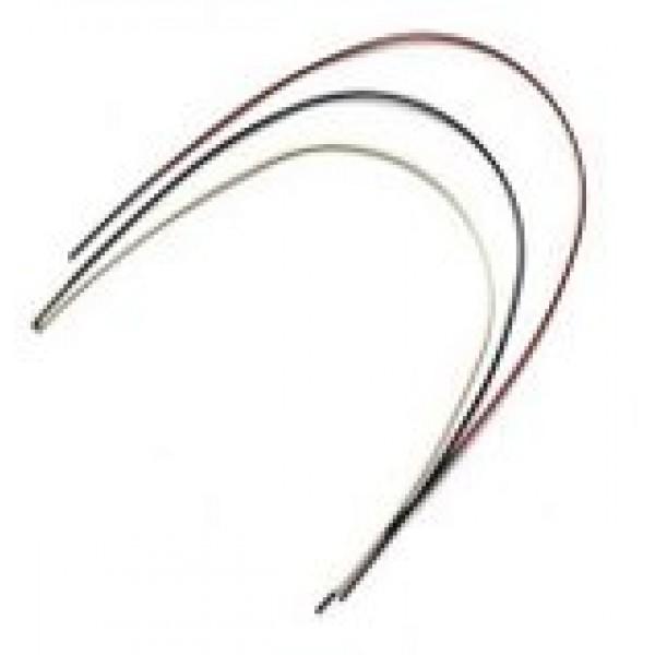 Rectangular Tooth Color Coated Stainless Archwires (10 Pack)