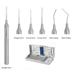 LENOX Prime Line Root Elevator Flex-Periotomes, Set of 6 Flexitomes in Stainless