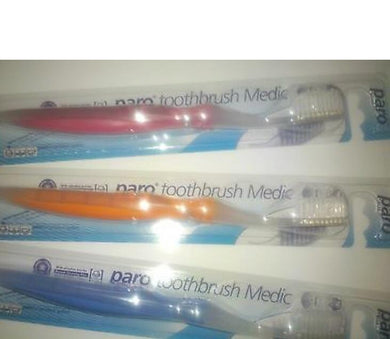 Three Paro Toothbrushes Medic With Ultrafine Bristles  - FREE SHIPPING