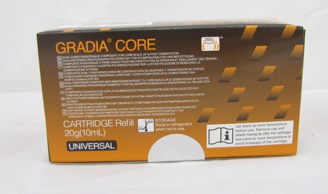Dental GC Gradia Core Radiopaque Composite Cartridge Refill Dual Cured ...